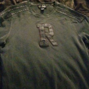 Ralph Lauren Rugby football shirt with leather.